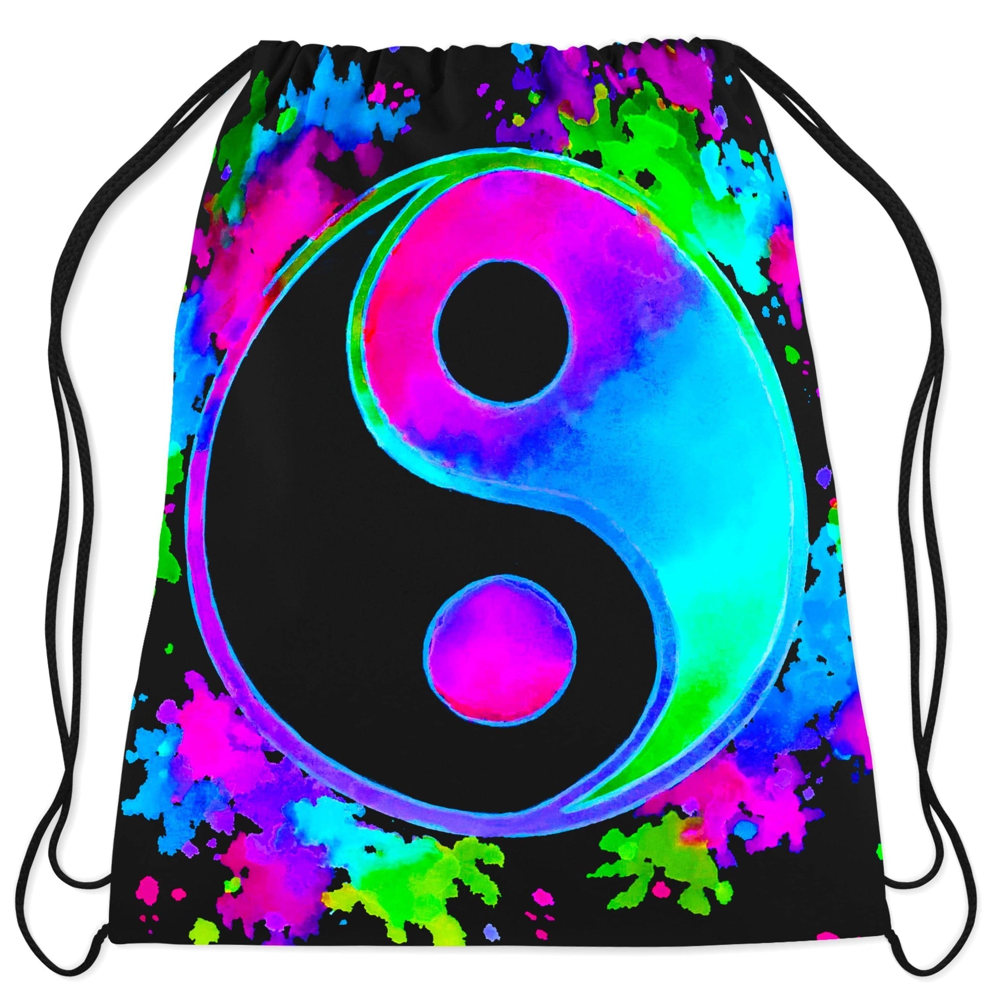 Splatter Yin Yang 3 Drawstring Bag, BrizBazaar, | iEDM