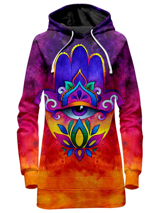 Sunset Hamsa Hoodie Dress, BrizBazaar, | iEDM