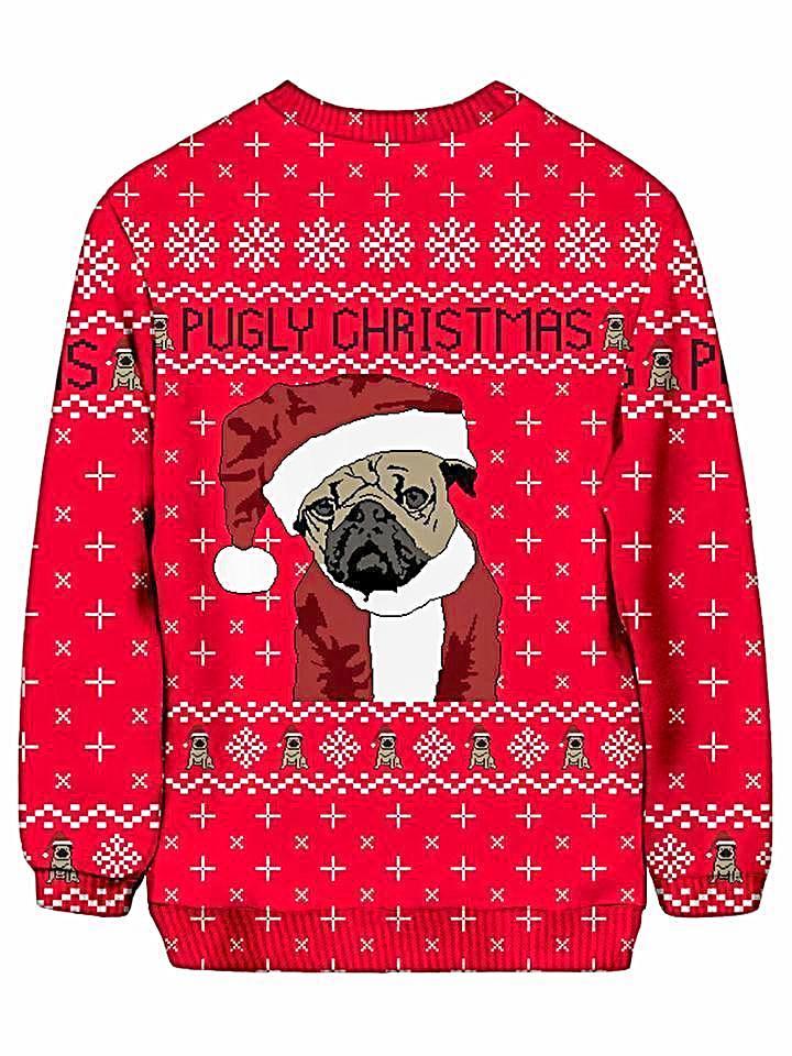 Ugly Pug Sweatshirt, Christmas, | iEDM