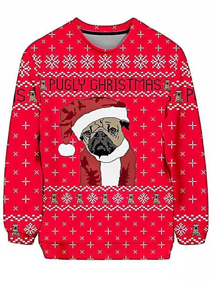 Ugly Pug Sweatshirt, Christmas, | iEDM