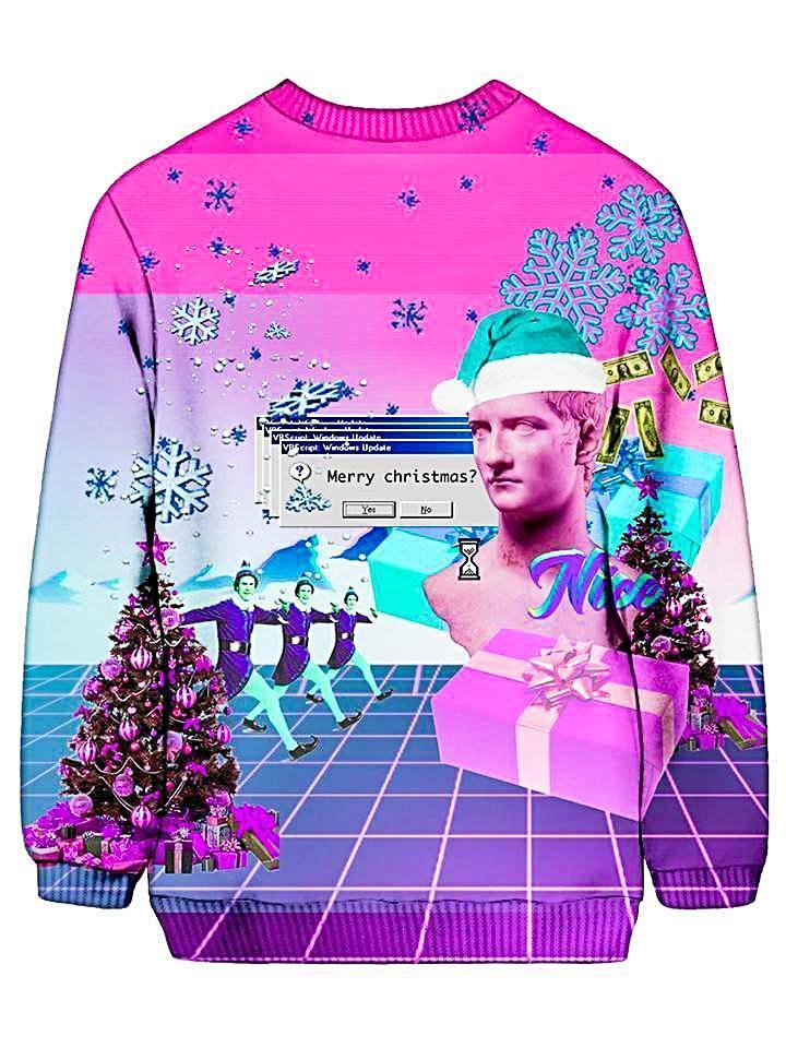 Vaporwave Ugly Sweatshirt, Christmas, | iEDM