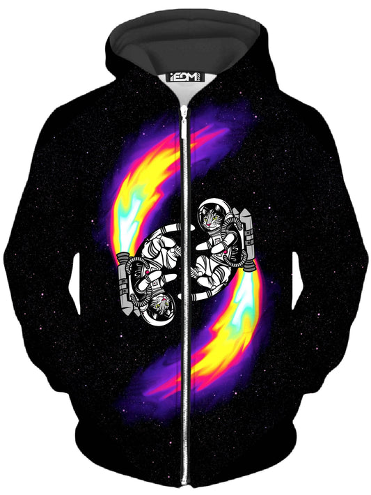 Astrocats Unisex Zip-Up Hoodie, Designosaur, | iEDM