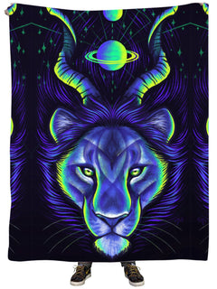 Designosaur - Celestial Lion Plush Blanket