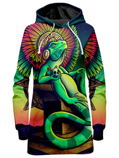 Designosaur - Iguana King Hoodie Dress