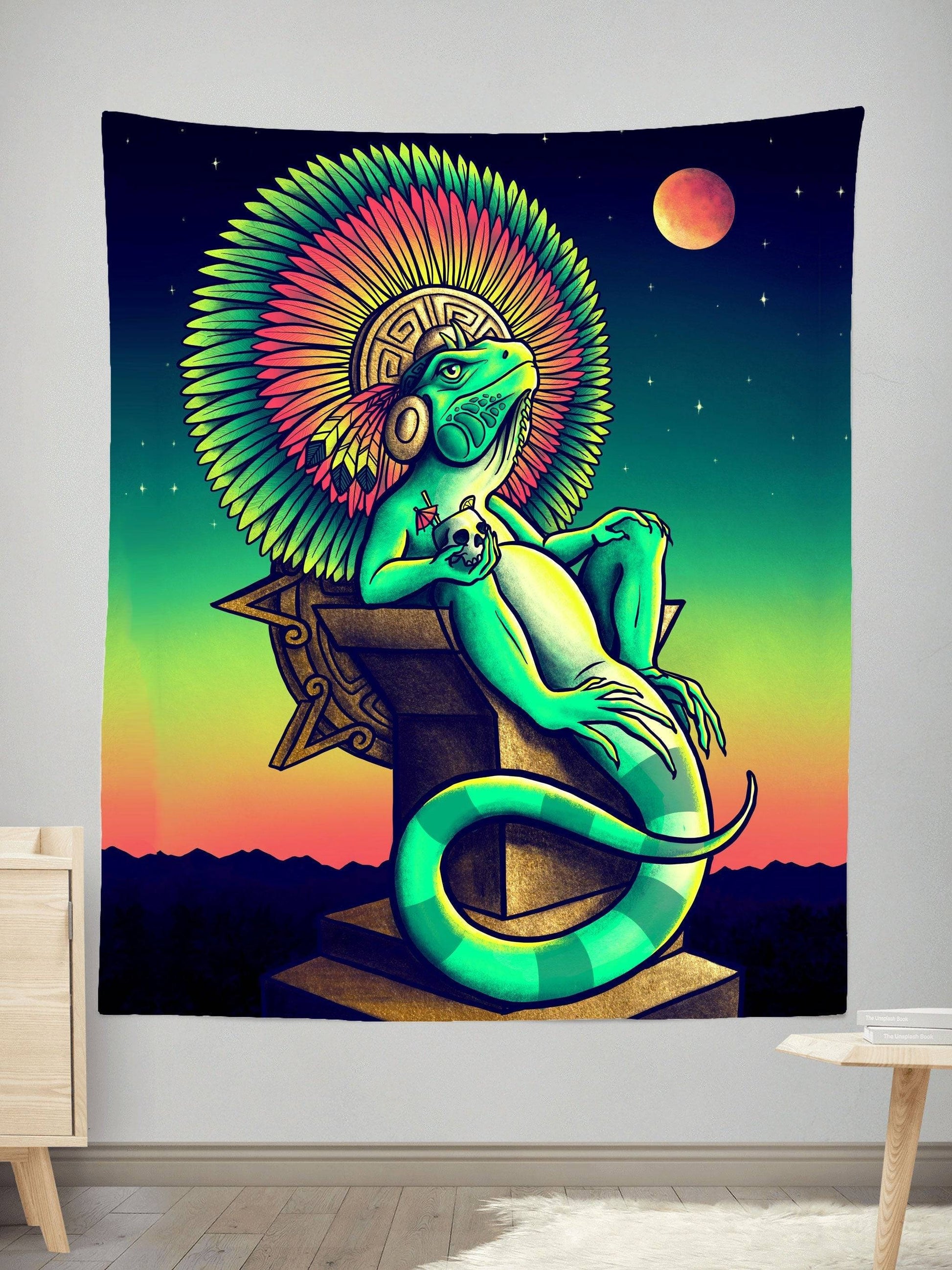 Iguana King Tapestry, Designosaur, | iEDM