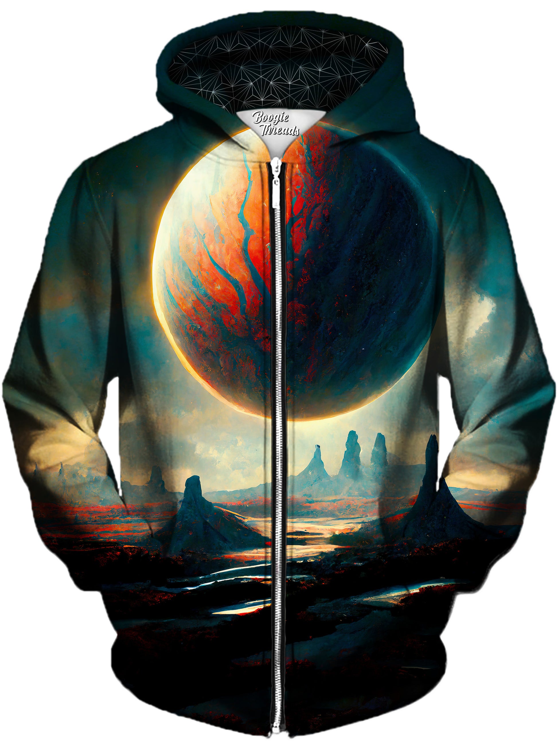 End Of Disaster Unisex Zip-Up Hoodie, Gratefully Dyed, | iEDM