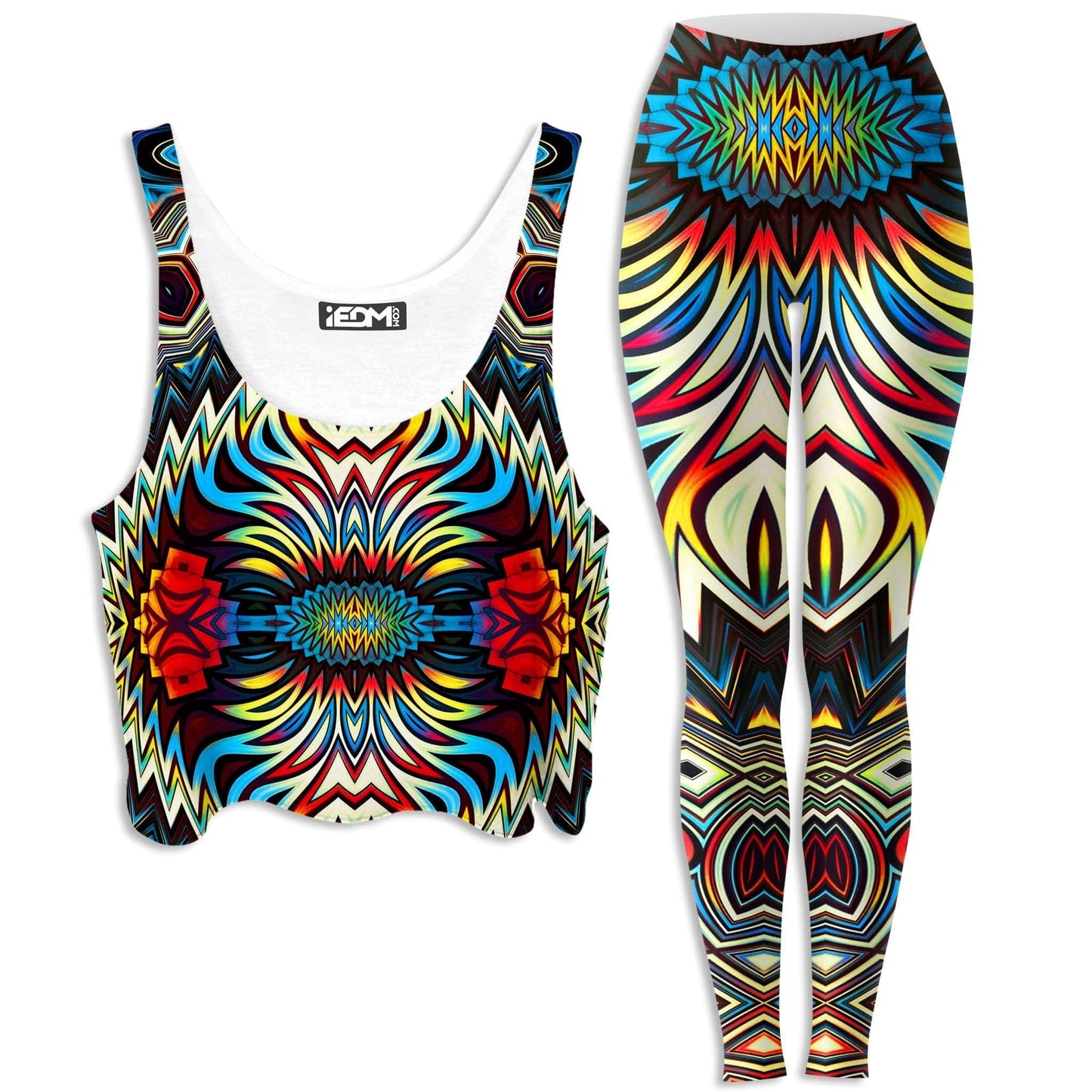 Fire for the Tribe Crop Top and Leggings Combo, Glass Prism Studios, | iEDM