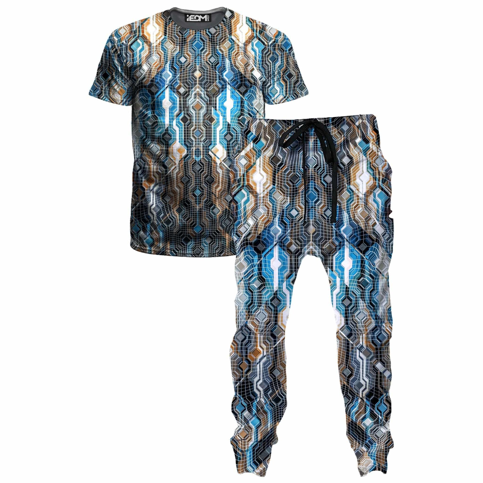 Fractional Data T-Shirt and Joggers Combo, Glass Prism Studios, | iEDM