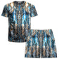 Fractional Data T-Shirt and Shorts Combo, Glass Prism Studios, | iEDM