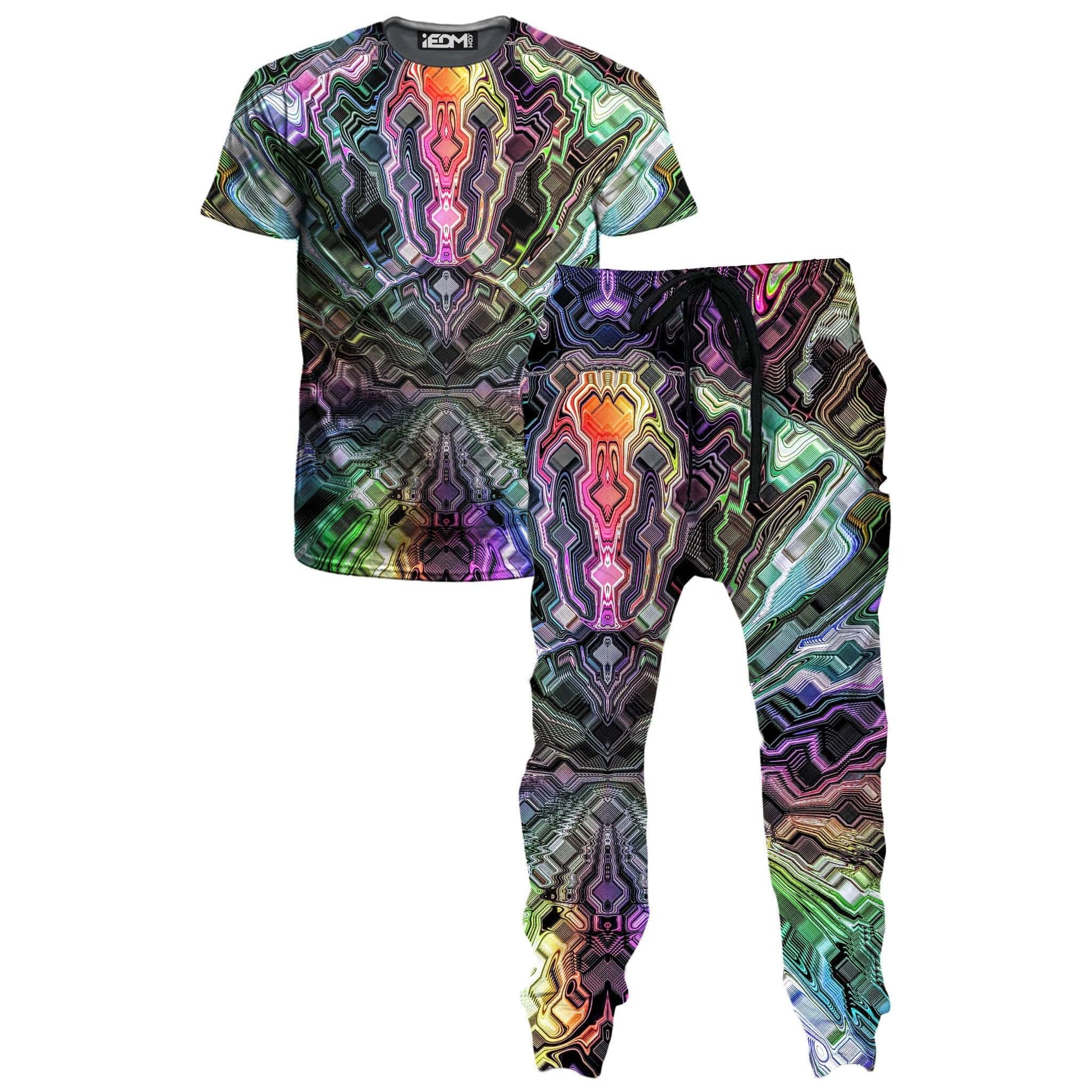 Holographic Storm T-Shirt and Joggers Combo, Glass Prism Studios, | iEDM