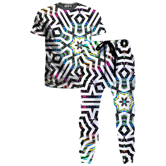 Iridized II T-Shirt and Joggers Combo, Glass Prism Studios, | iEDM