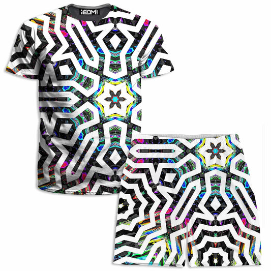 Iridized II T-Shirt and Shorts Combo, Glass Prism Studios, | iEDM