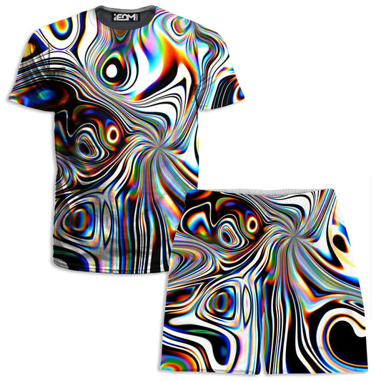 Oil Aura T-Shirt and Shorts Combo, Glass Prism Studios, | iEDM