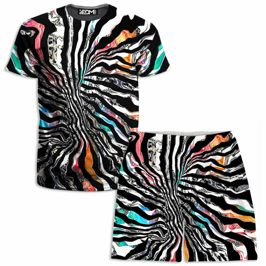 Stripped Chaos T-Shirt and Shorts Combo, Glass Prism Studios, | iEDM