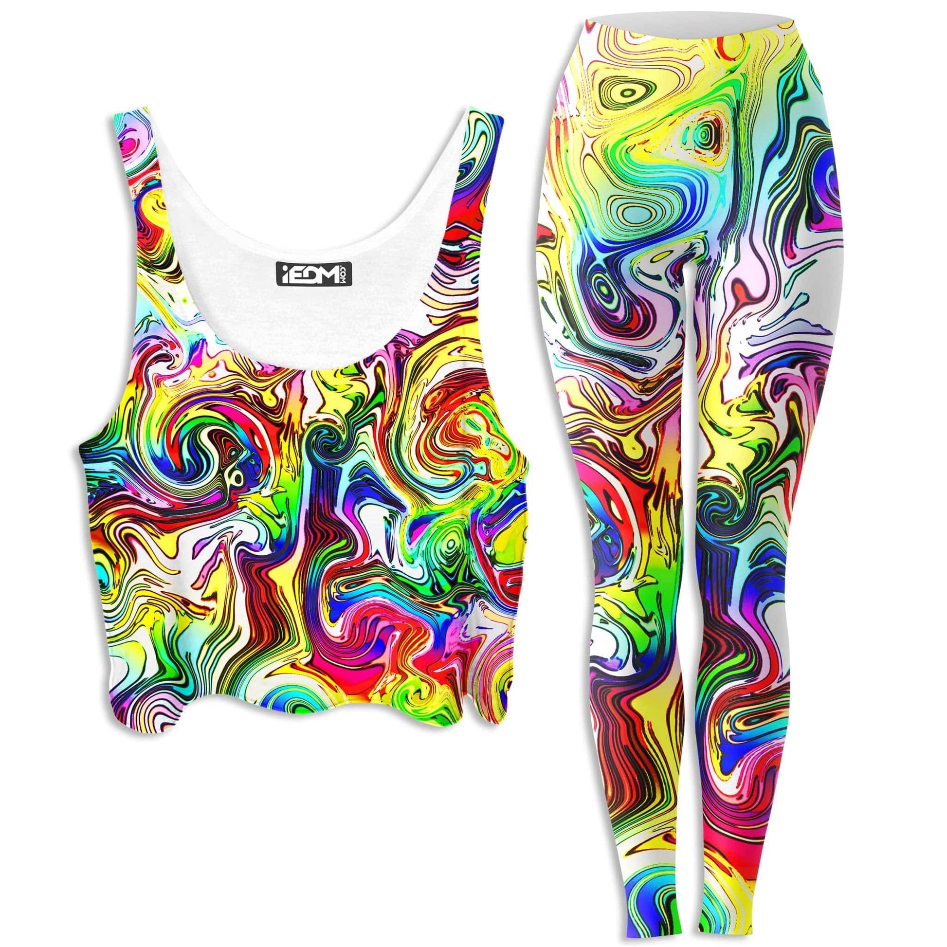 Swirly Gig Crop Top and Leggings Combo, Glass Prism Studios, | iEDM