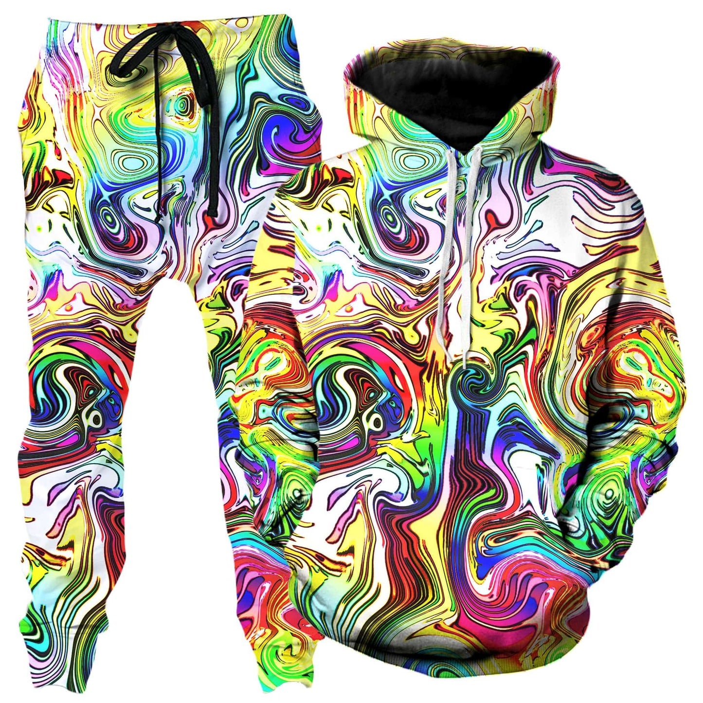 Swirly Gig Hoodie and Joggers Combo, Glass Prism Studios, | iEDM