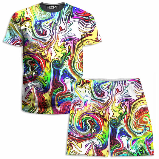 Swirly Gig T-Shirt and Shorts Combo, Glass Prism Studios, | iEDM