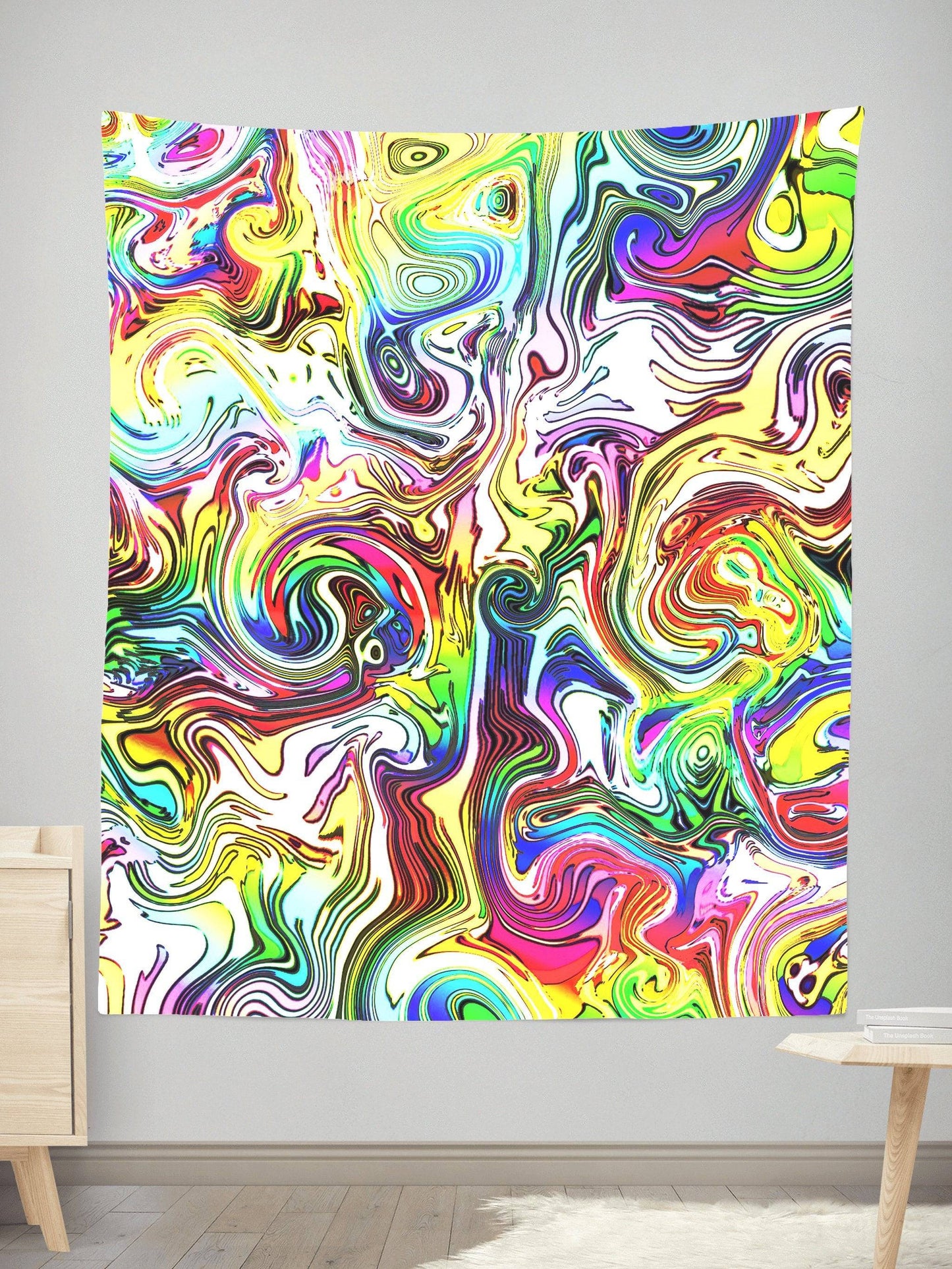 Swirly Gig Tapestry, Glass Prism Studios, | iEDM