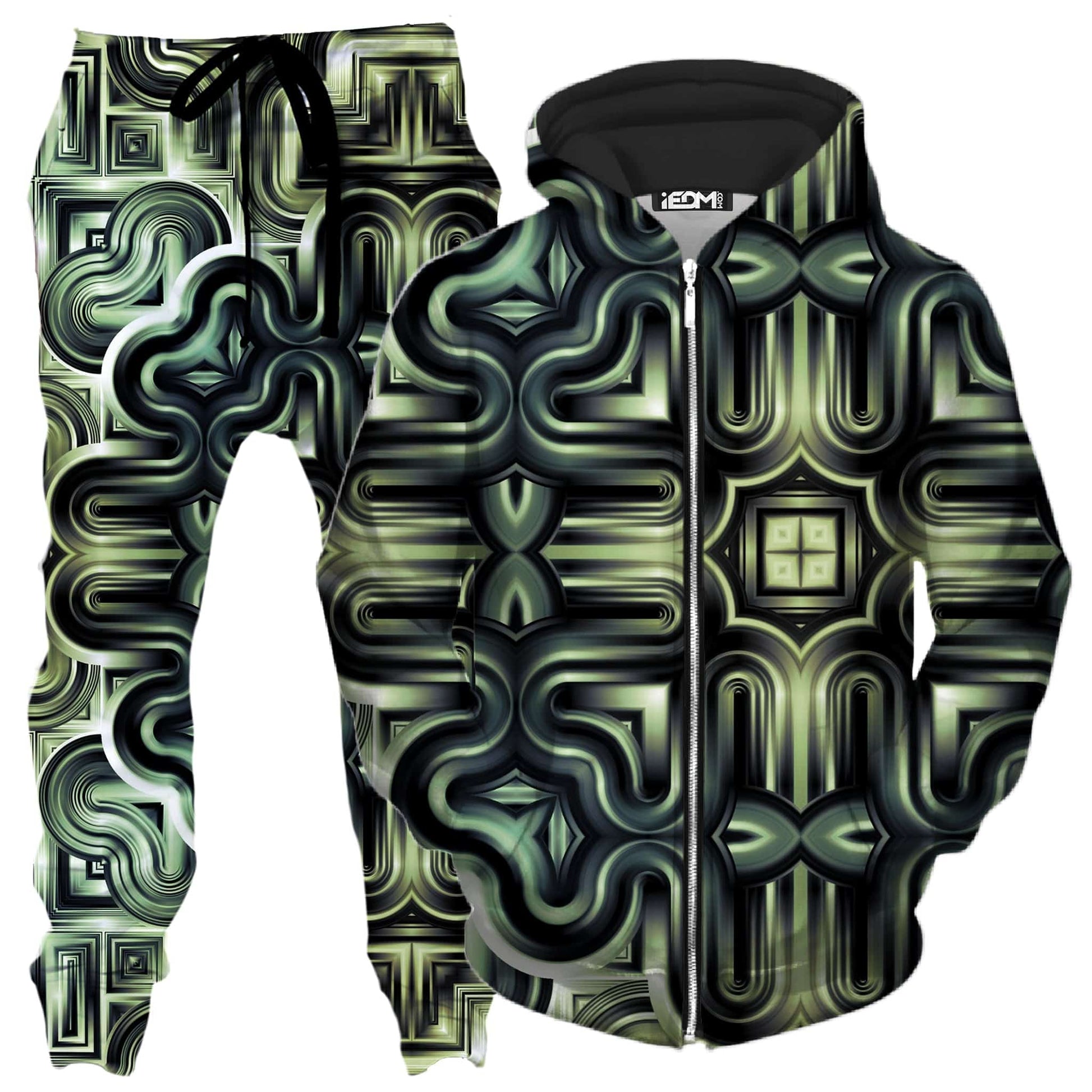 Unthinkable Machines Zip-Up Hoodie and Joggers Combo, Glass Prism Studios, | iEDM