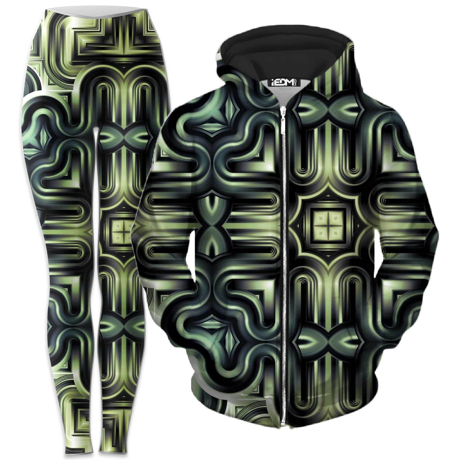 Unthinkable Machines Zip-Up Hoodie and Leggings Combo, Glass Prism Studios, | iEDM