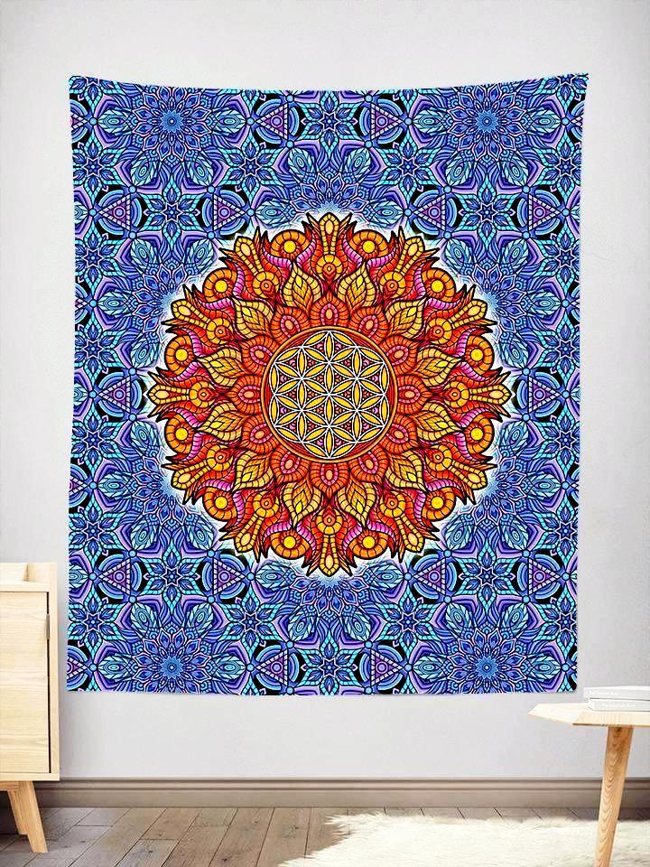 Flower of Life Tapestry, Gratefully Dyed, | iEDM