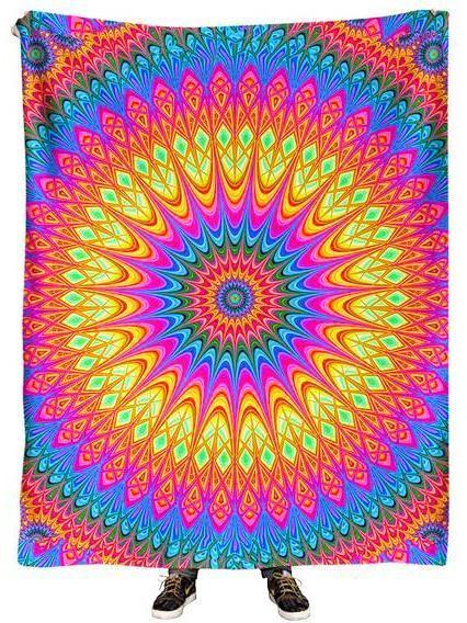 Neon Tribe Plush Blanket, Gratefully Dyed, | iEDM