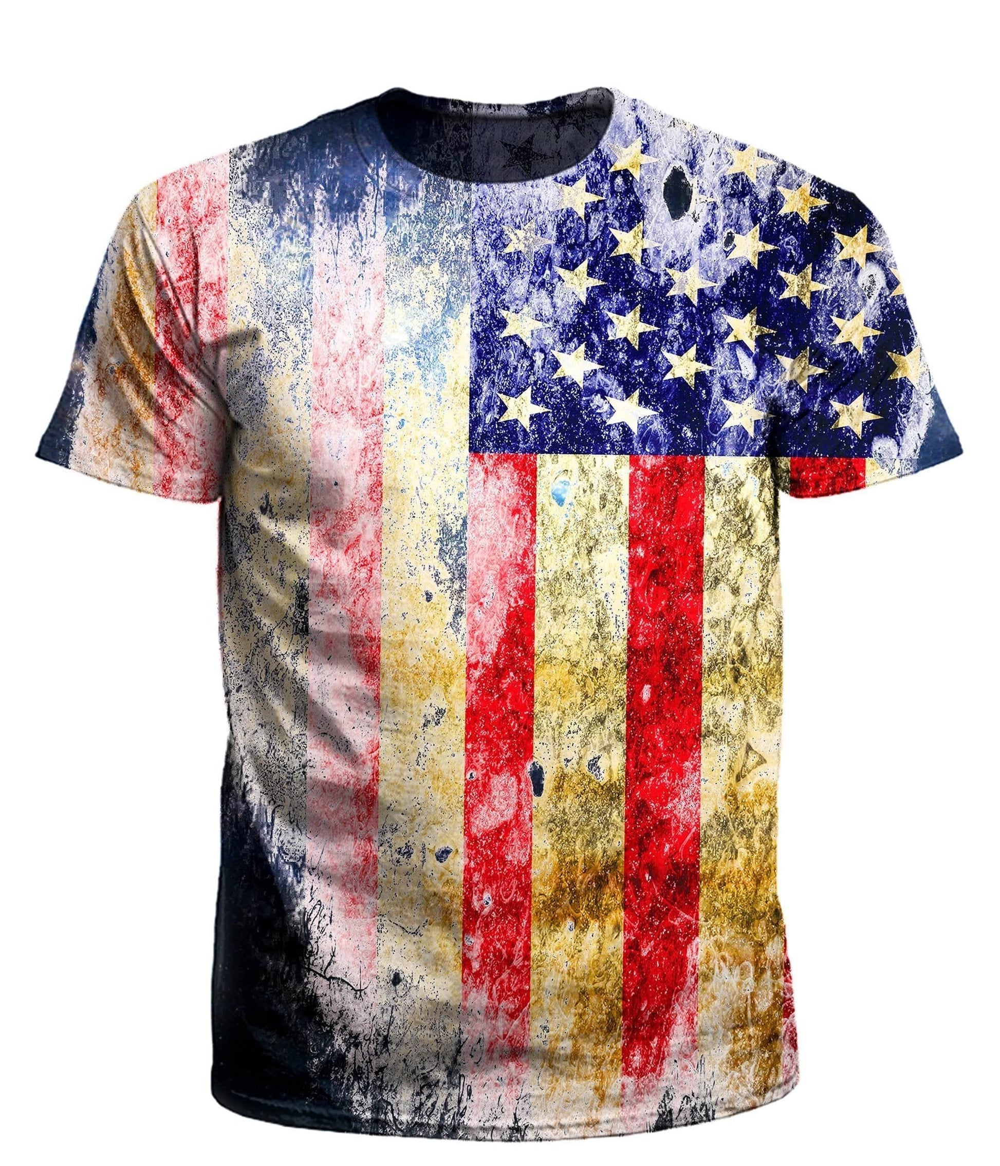 Tattered Flag T-Shirt and Shorts Combo, Gratefully Dyed, | iEDM