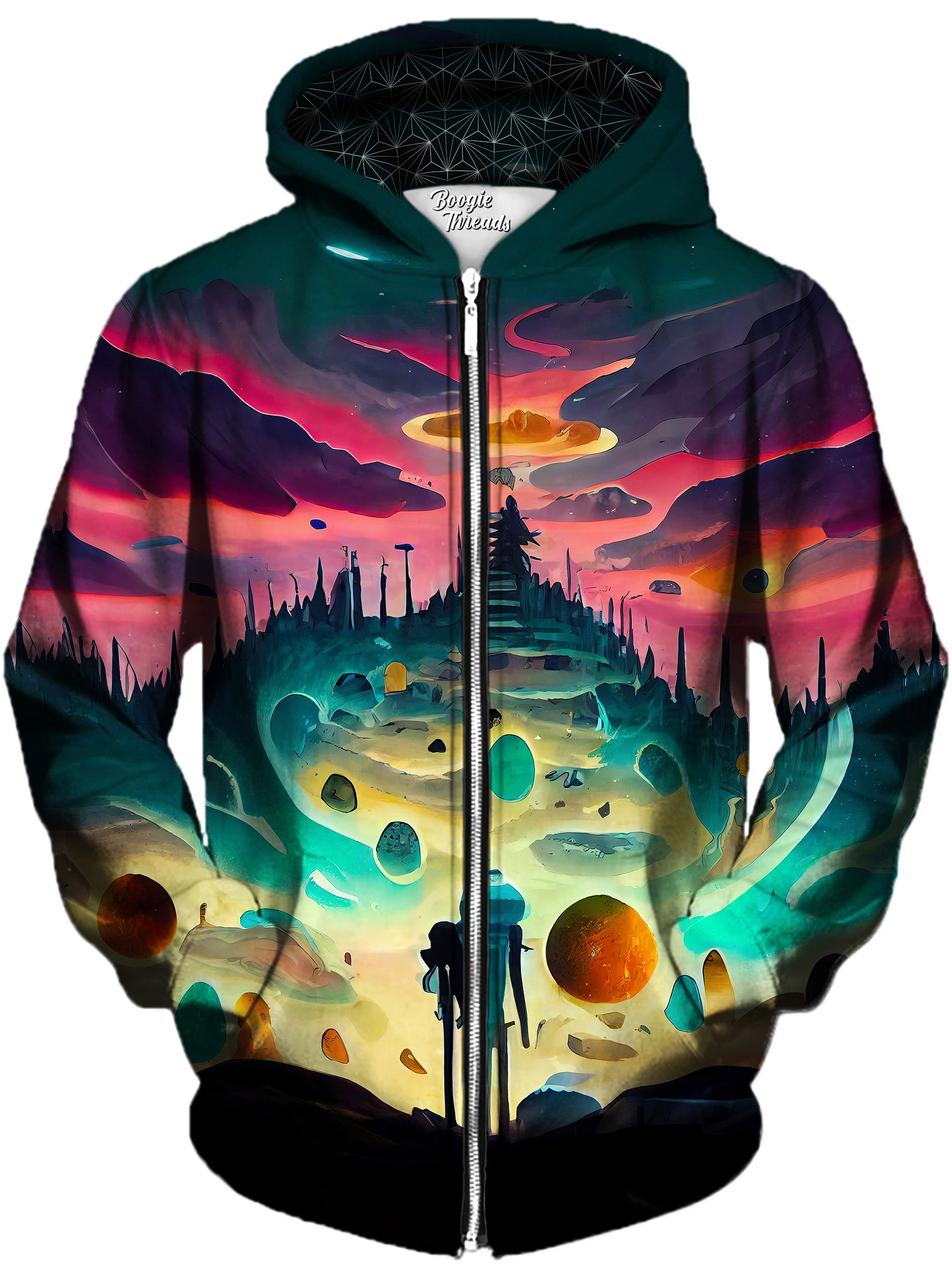 Hallowed Earth Unisex Zip-Up Hoodie, Gratefully Dyed, | iEDM