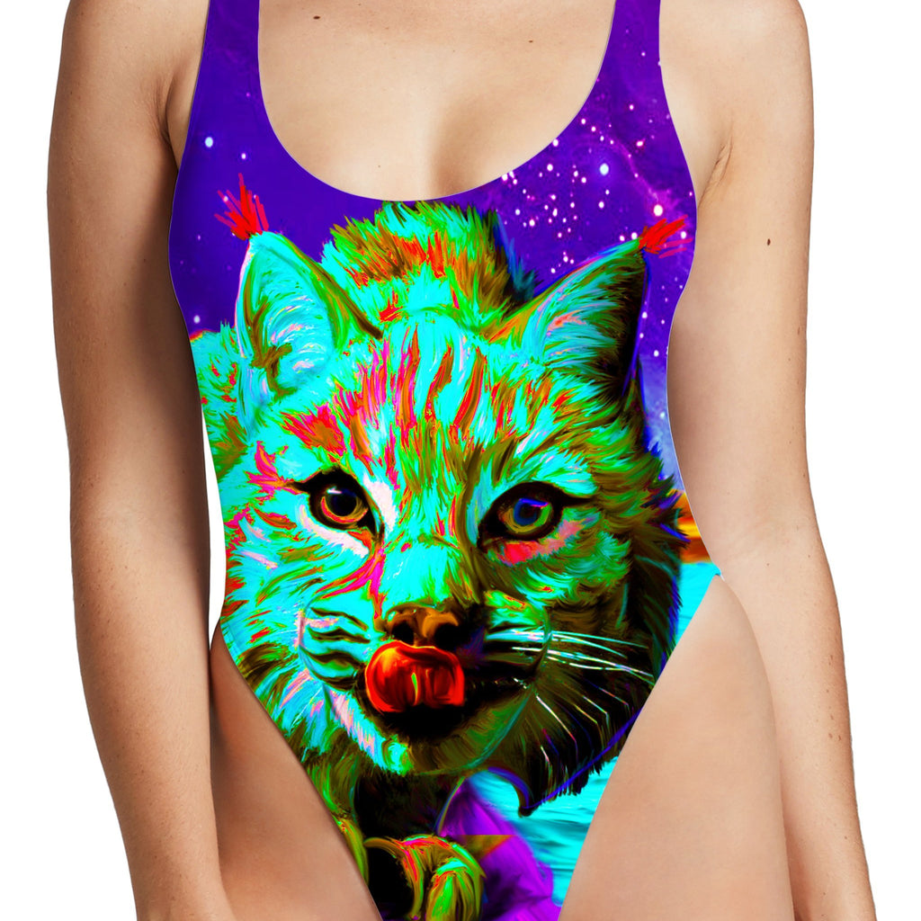 Bobcat High Cut One-Piece Swimsuit, Heather McNeil, | iEDM