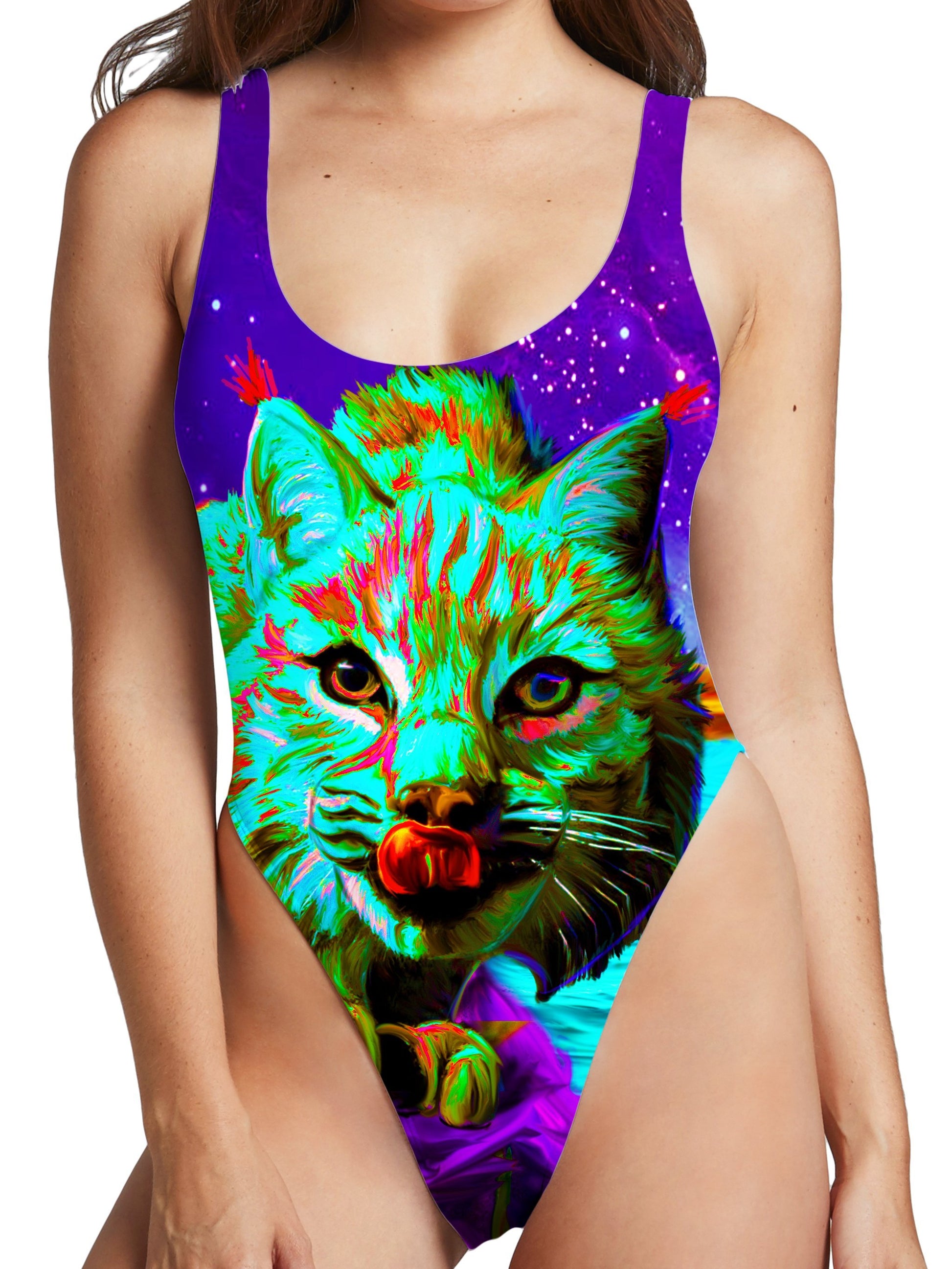 Bobcat High Cut One-Piece Swimsuit, Heather McNeil, | iEDM