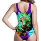 Bobcat Low Cut One-Piece Swimsuit, Heather McNeil, | iEDM