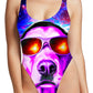 Nebulous K9 High Cut One-Piece Swimsuit, Heather McNeil, | iEDM