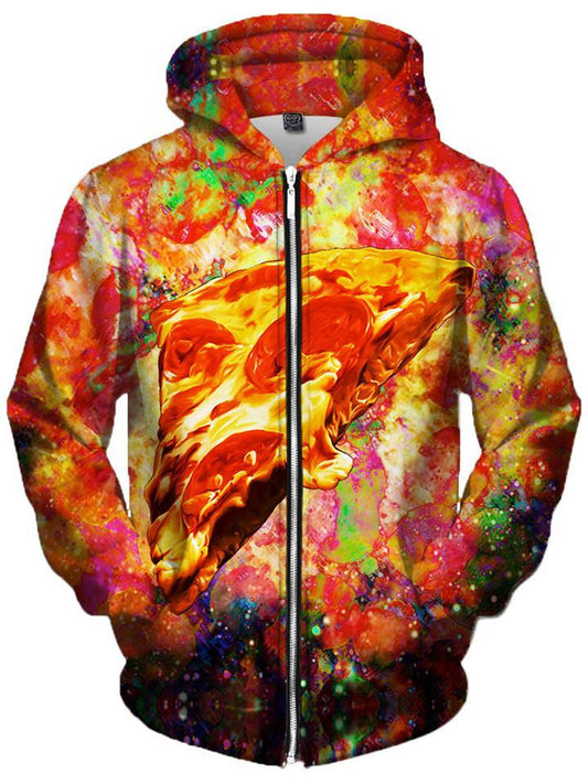 Pizza Unisex Zip-Up Hoodie, Heather McNeil, | iEDM