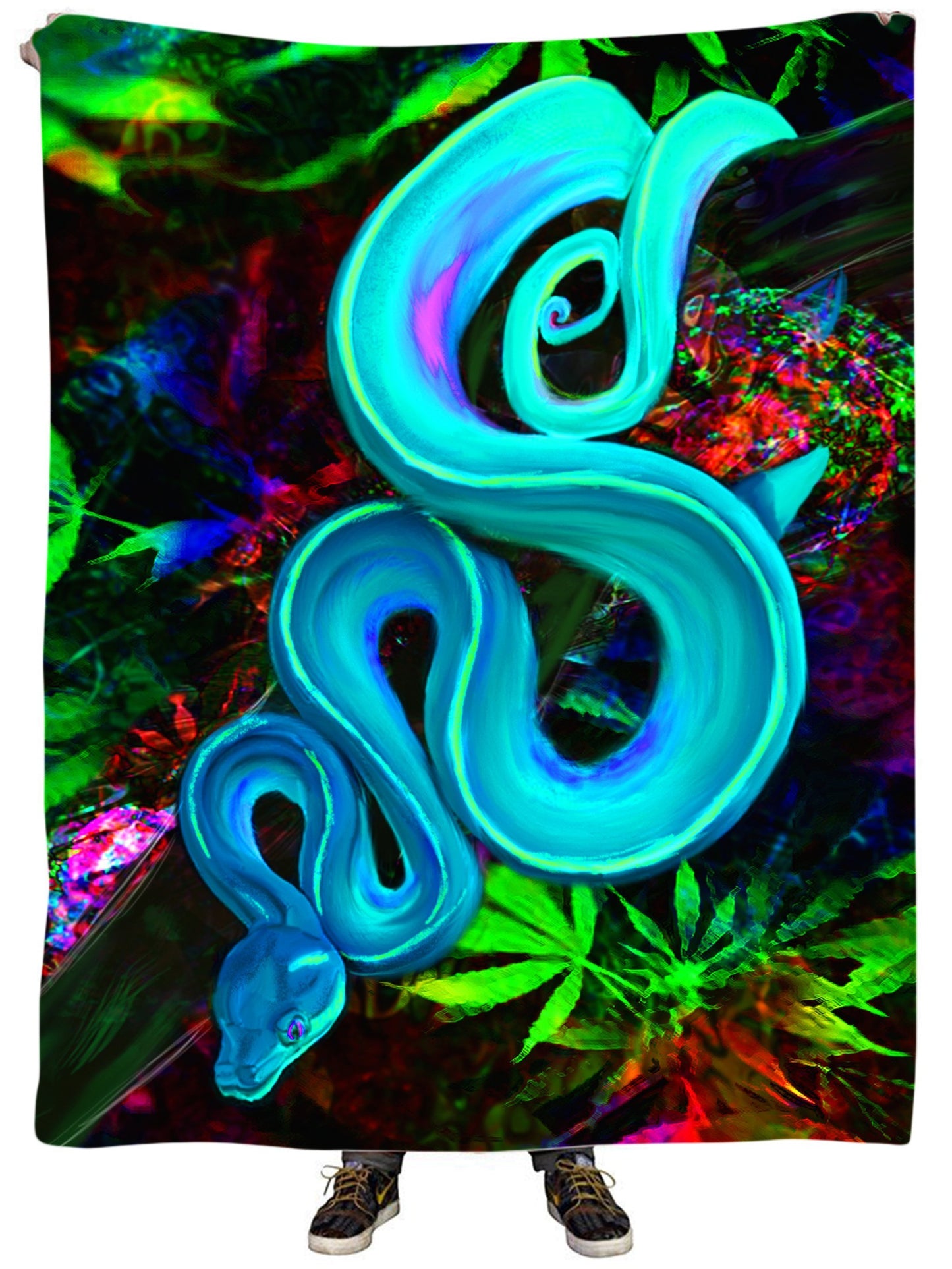 Snake in the Grass Plush Blanket, Heather McNeil, | iEDM