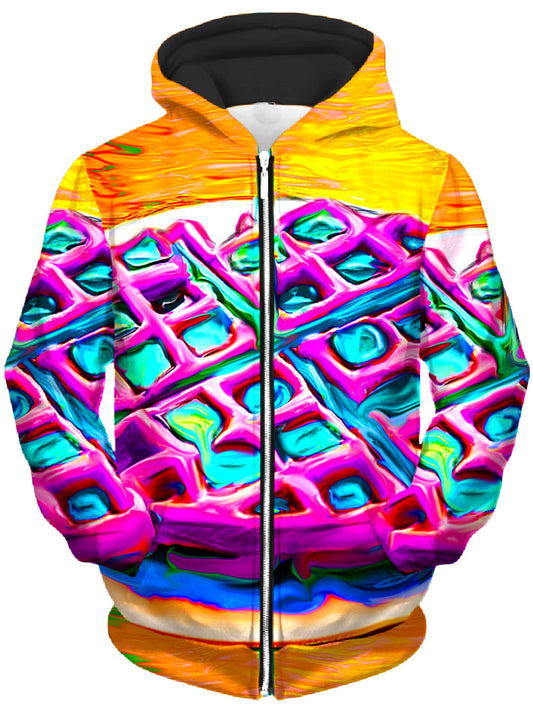 Waffles Unisex Zip-Up Hoodie, Heather McNeil, | iEDM