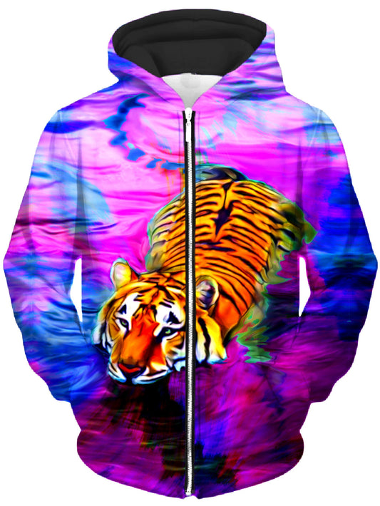 Water Tiger Unisex Zip-Up Hoodie, Heather McNeil, | iEDM