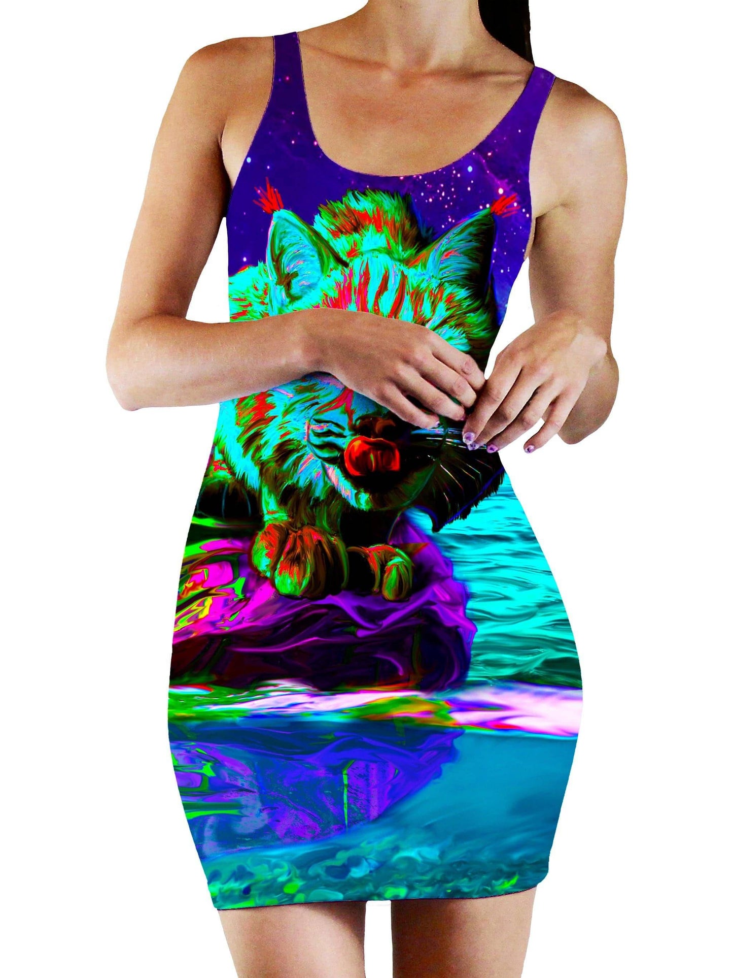 Neon Wonderland Bodycon Mini Dress, Heather McNeil, | iEDM