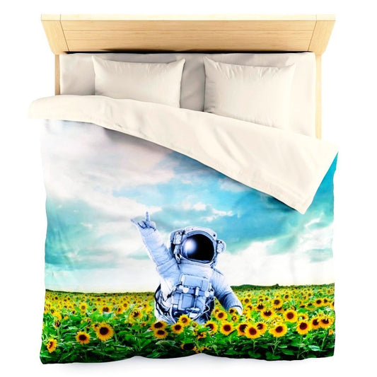 Home Decor Astronaut Flowers Duvet - iEDM