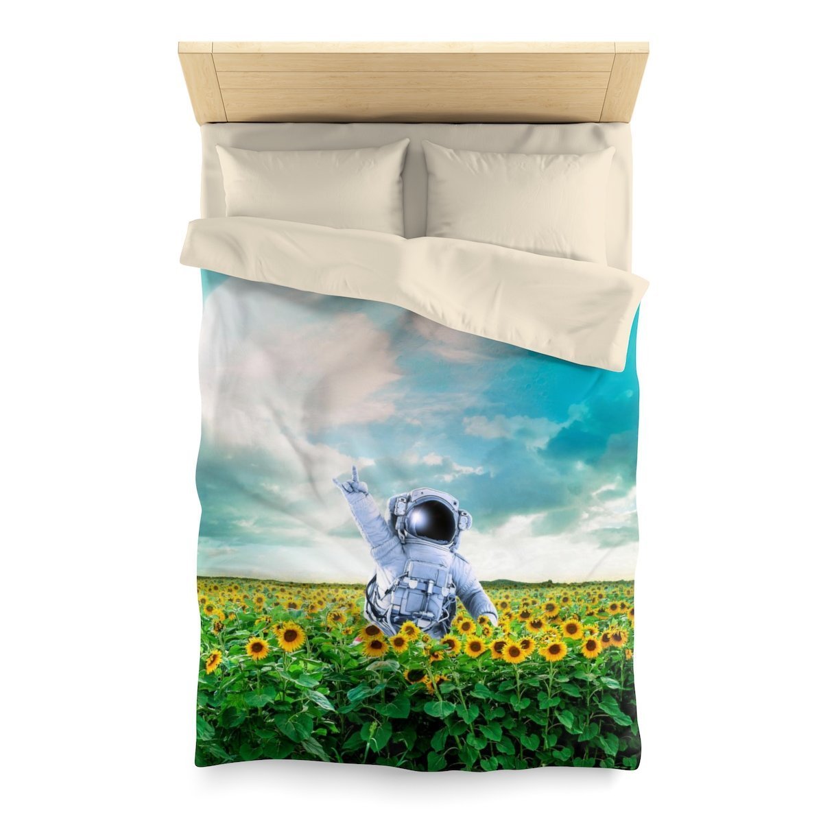Home Decor Astronaut Flowers Duvet - iEDM