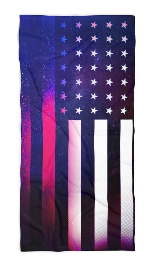 Galaxy Flag Beach Throw, iEDM, | iEDM