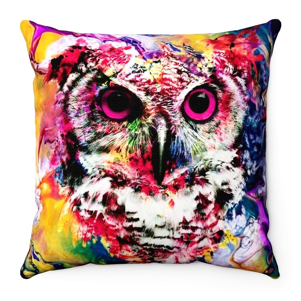 Home Decor Owl Square Pillow Case - iEDM