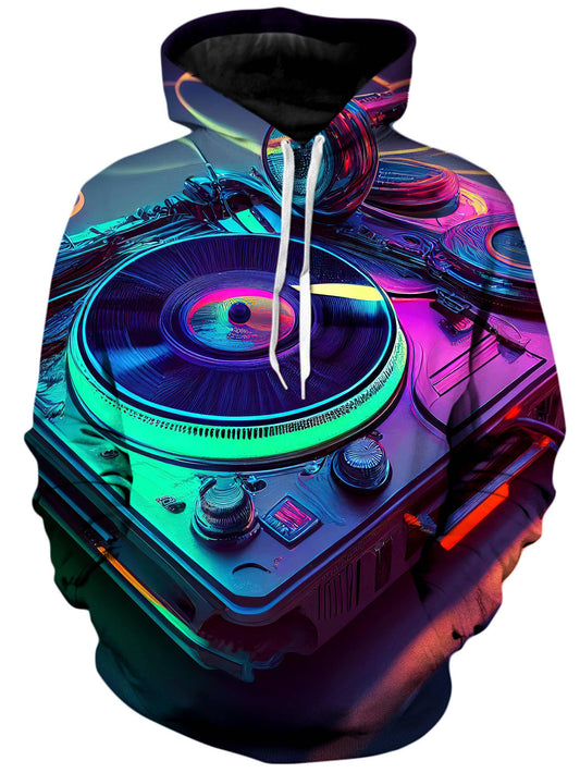 Neon Turntables Unisex Hoodie, iEDM, | iEDM