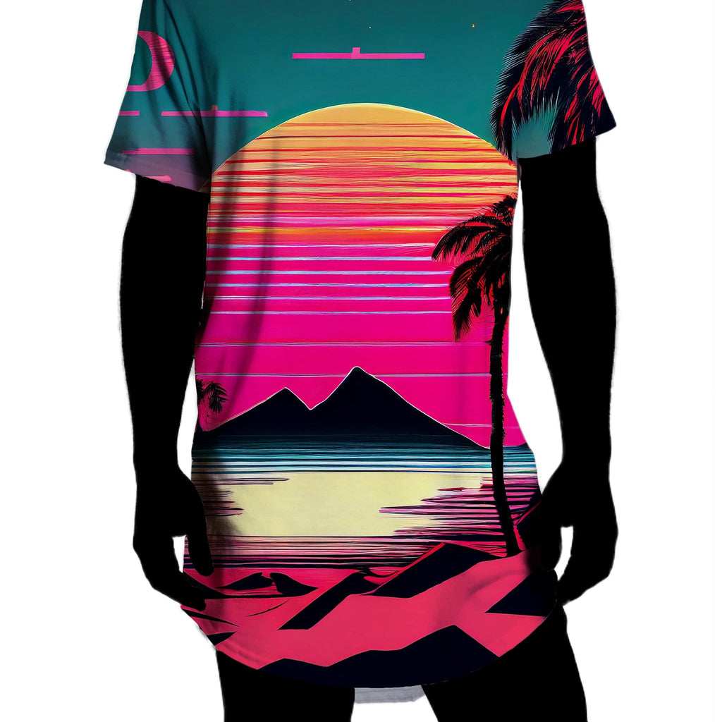 Beach Sunset Drop Cut Unisex T-Shirt, iEDM, | iEDM