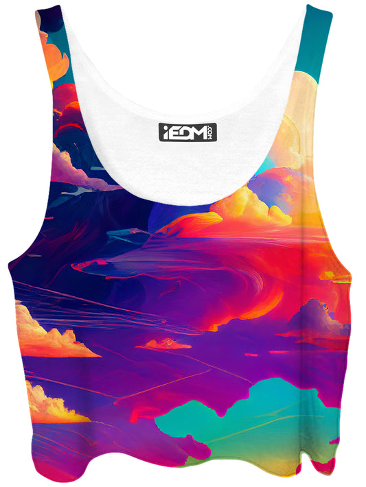Psychedelic Clouds Crop Top, iEDM, | iEDM