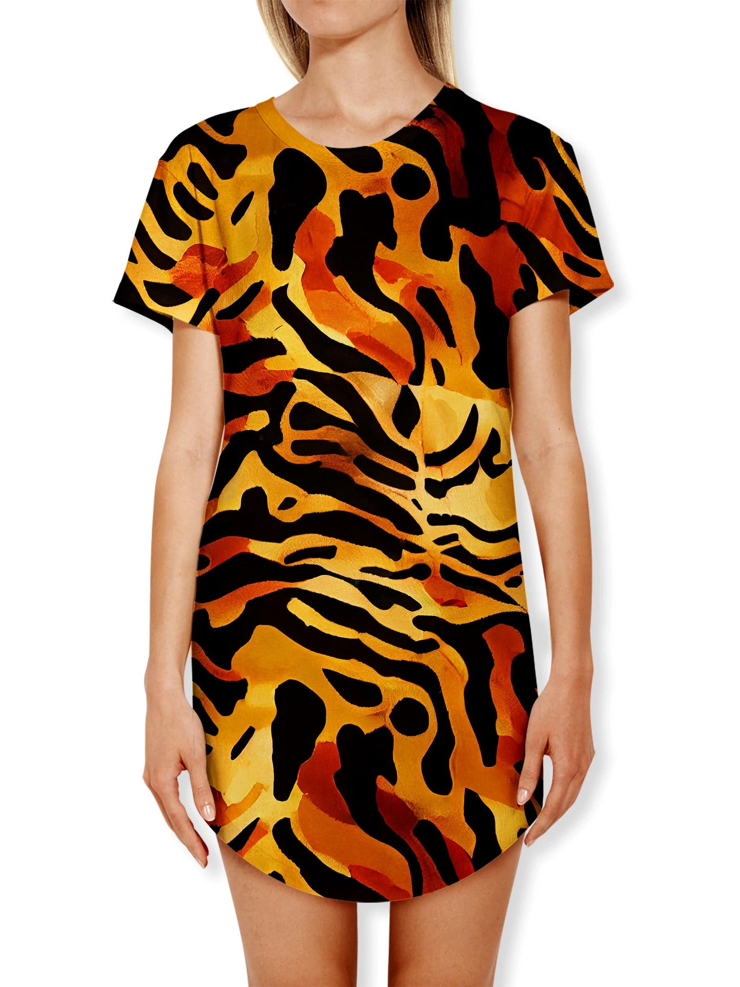 Tiger Camouflage Drop Cut Unisex T-Shirt, iEDM, | iEDM