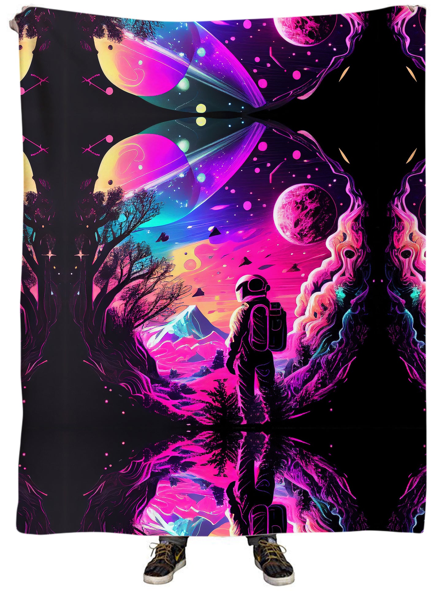 Psychedelic Galaxy Cosmos 02 Plush Blanket, iEDM, | iEDM