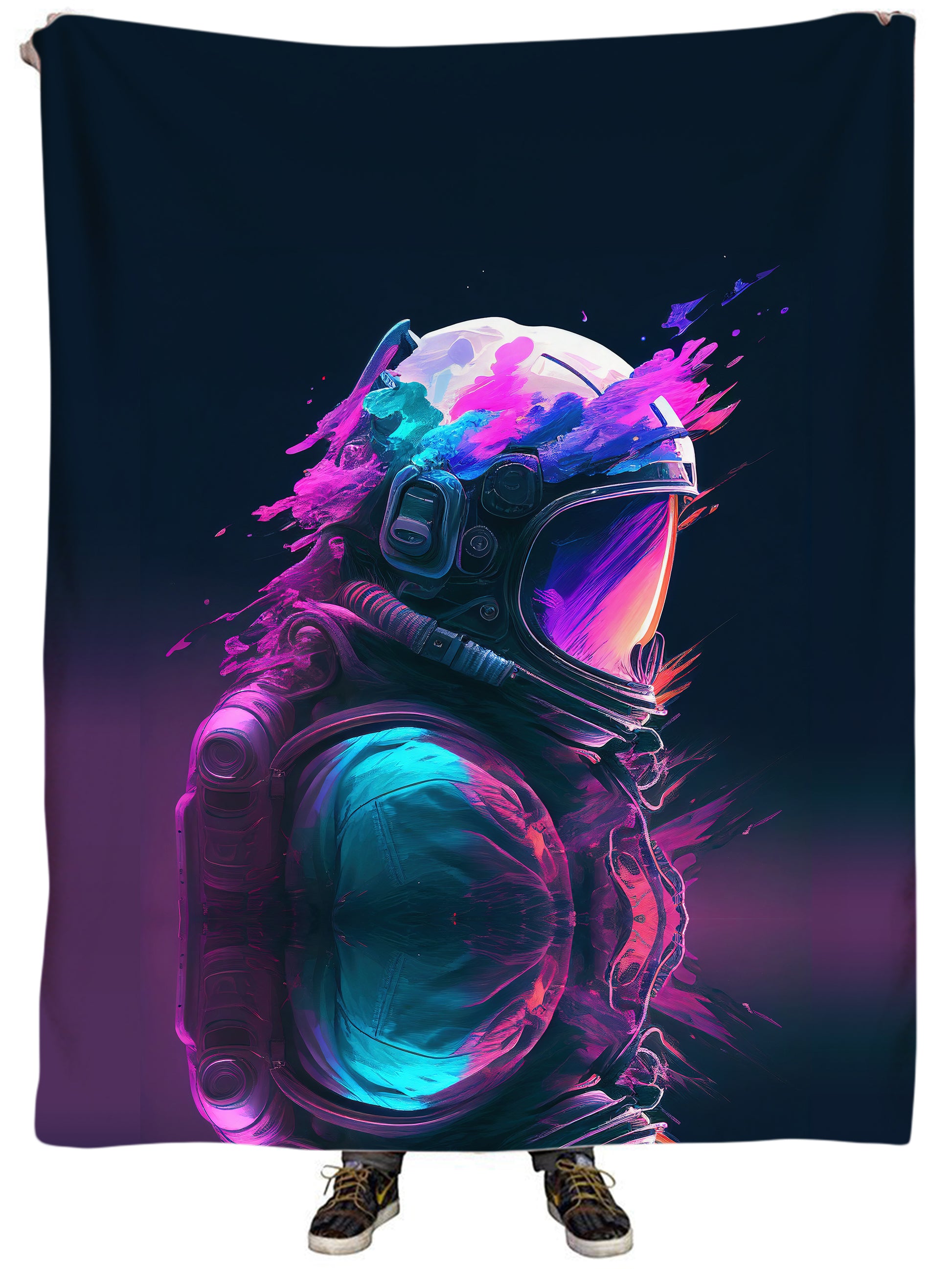 Vaporwave Astronaut 01 Plush Blanket, iEDM, | iEDM