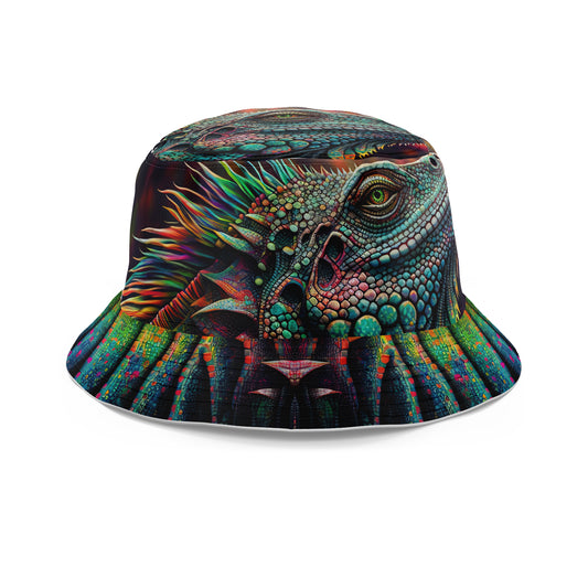 Psychedelic Giant Iguana 02 Bucket Hat, iEDM, | iEDM