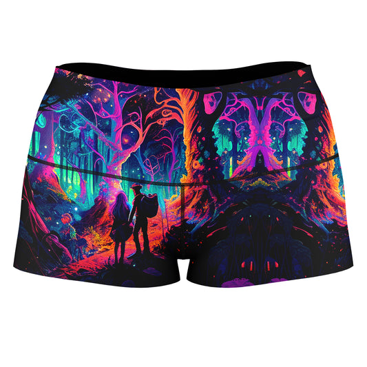 Soulmates High-Waisted Women's Shorts, iEDM, | iEDM