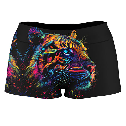 Tigre Realm High-Waisted Women's Shorts, iEDM, | iEDM